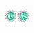 Brinco Moissanite Oval Turmalina Fusion - Imagem 1