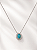 Colar Moissanite Oval Turquesa - Imagem 1