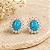 Brinco Moissanite Oval Turquesa - Imagem 3