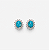 Brinco Moissanite Oval Turquesa - Imagem 1