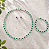 Conjunto Colar Brinco e Pulseira em Corações Ródio Verde - Imagem 2