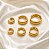 Trio de Argolinhas Douradas Banho de Ouro para 3 Furos 26k09071 - Imagem 1
