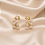 Brinco Ear Jacket em Gotas com Banho Ouro 26K09059 - Imagem 3