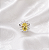 Anel com Cristal Amarelo Oval e Zircônias Elaine Palma - Imagem 3