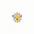 Anel com Cristal Amarelo Oval e Zircônias Elaine Palma - Imagem 1