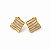 Brinco Losango com Zircônias Baguete Dourado Semijoia - Imagem 1