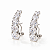 Brinco Ear Hook Zircônias Redondas Ródio Semijoia - Imagem 1