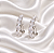 Brinco Ear Hook Zircônias Redondas Ródio Semijoia - Imagem 4
