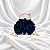 Bolsa Clutch com Pétalas Azul Marinho para Festa - Imagem 1