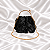 Bolsa Clutch com Pétalas Preto para Festa - Imagem 1