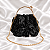 Bolsa Clutch com Pétalas Preto para Festa - Imagem 4