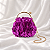 Bolsa Clutch com Pétalas Roxo para Festa - Imagem 1