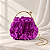 Bolsa Clutch com Pétalas Roxo para Festa - Imagem 3