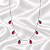 Colar Gotas Rosa Pink Ródio Semijoia - Imagem 1