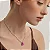 Colar Gota com Zircônia Rosa Pink em Ródio Semijoia - Imagem 2