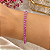 Pulseira Riviera com Cristais Rosa Pink em Ródio Semijoia - Imagem 4