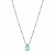 Colar Gota com Zircônia Azul em Ródio Semijoia - Imagem 1