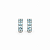 Brinco de Argola com Cristais Azul-Claro em Ródio Semijoia - Imagem 3