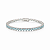 Pulseira Riviera com Cristais Azul em Ródio Semijoia - Imagem 3