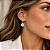 Brinco Ear Jacket 2 em 1 com Zircônias Gota Dourado Semijoia - Imagem 2