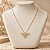 Colar Espirito Santo Zirconia Ouro Semijoia - Imagem 3