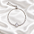 Pulseira Riviera Gravatinha Gota Ródio Semijoia - Imagem 1