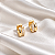 Brinco Argolinha Dupla Ouro Zircônias Cravejadas Semijoia 24A05022 - Imagem 1