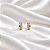 Brinco Argolinha Dupla Ouro Zircônias Cravejadas Semijoia 24A05022 - Imagem 3