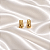 Brinco Argola Oval Zircônias Ouro Semijoia 26K11002 - Imagem 4