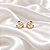 Piercing de Encaixe Dois Aros Gota Zircônias Ouro Semijoia 26K077044 - Imagem 1