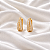 Brinco Argola Dois Aros Médio com Zircônia Ouro Semijoia 26K10007 - Imagem 1