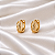 Brinco Argolinha Texturizada Ouro Semijoia 26K08063 - Imagem 1