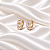 Brinco Argolinha Zircônia Ouro Semijoia 26K08079 - Imagem 1