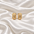Brinco Argolinha Texturizada Ouro Semijoia 26K08061 - Imagem 3