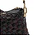 Bolsa Isla Ísis Woven Shoulder Couro Tressê Pequene Preta - Imagem 7