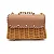Bolsa Isla mini Selene Rattan E Couro Argila Mel - Imagem 5