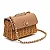 Bolsa Isla mini Selene Rattan E Couro Argila Mel - Imagem 3