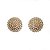 Brinco Morena Canela Meia Bola Cravejado G Strass Black Ouro - Imagem 1