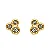 Brinco Morena Canela Cristais black diamond ouro semijoia - Imagem 1