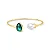 Bracelete Pedras Naturais Esmeralda e Pérola Shell Ouro Semijoia - Imagem 4