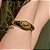 Bracelete Oval com Cristal e Olho de Tigre Ouro Semijoia - Imagem 3