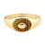 Bracelete Oval com Cristal e Olho de Tigre Ouro Semijoia - Imagem 4