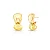 Brinco Curvo com Cristal Oval Ouro Semijoia - Imagem 4