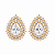 Brinco de Pressão Gota Zircônia Ouro Semijoia 18k06003 - Imagem 4