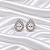 Brinco de Pressão Gota Zircônia Ródio Semijoia 18k06003 - Imagem 1