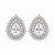 Brinco de Pressão Gota Zircônia Ródio Semijoia 18k06003 - Imagem 4
