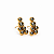 Brinco Morena Canela Ear Cuff Black Diamond Ouro Semijoia - Imagem 4