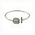 Bracelete ajustável pedra natural quartzo verde ouro semijoia - Imagem 3
