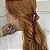 Piranha de cabelo francesa Finestra vermelho e dourado strass F2842BD/4sRO - Imagem 2