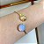 Bracelete ajustável pedra natural opalina ouro semijoia - Imagem 2